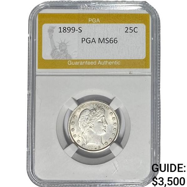 1899-S Barber Quarter PGA MS65