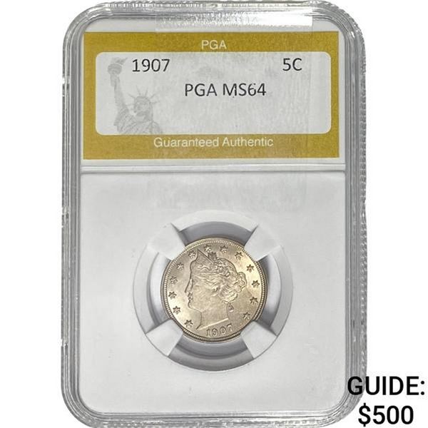 1907 Liberty Victory Nickel PGA MS64