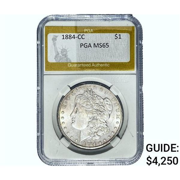 1884-CC Morgan Silver Dollar PGA MS65