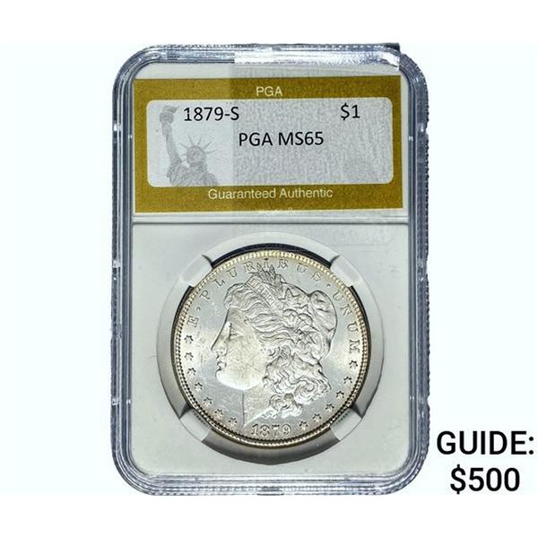 1879-S Morgan Silver Dollar PGA MS65