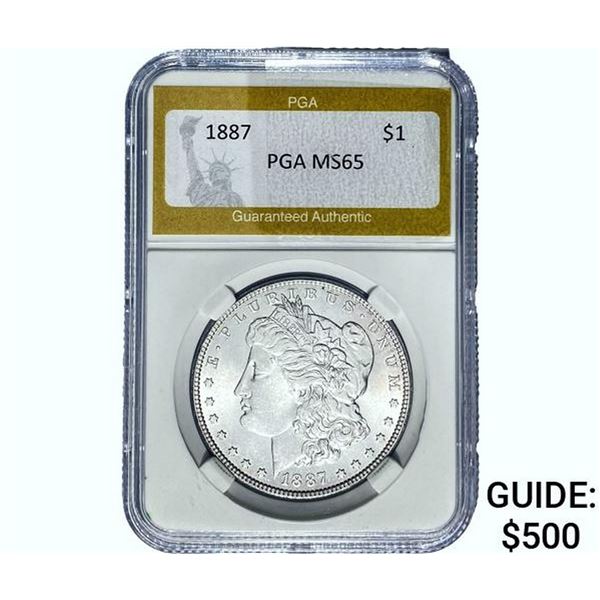 1887 Morgan Silver Dollar PGA MS65