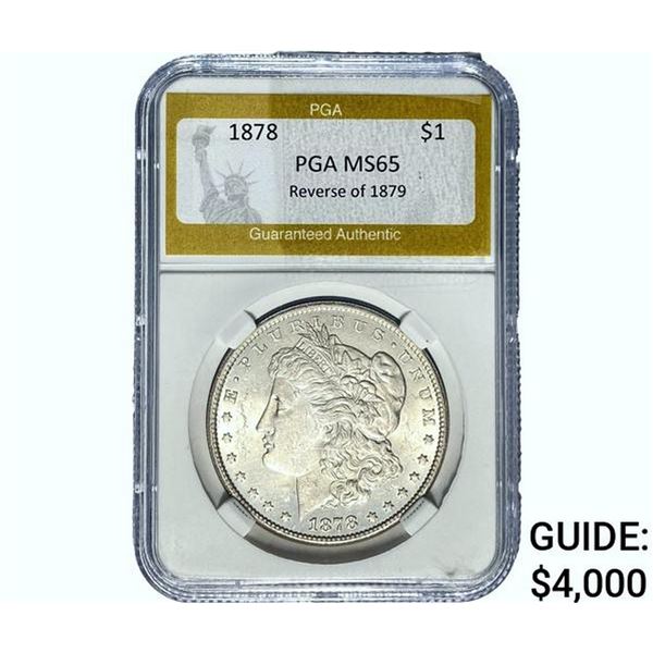 1878 Morgan Silver Dollar PGA MS65 REV. 79