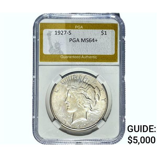 1927-S Silver Peace Dollar PGA MS64+