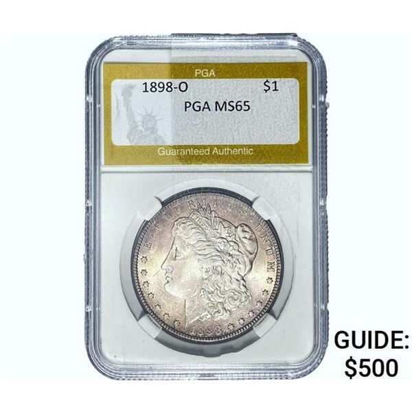 1898-O Morgan Silver Dollar PGA MS65