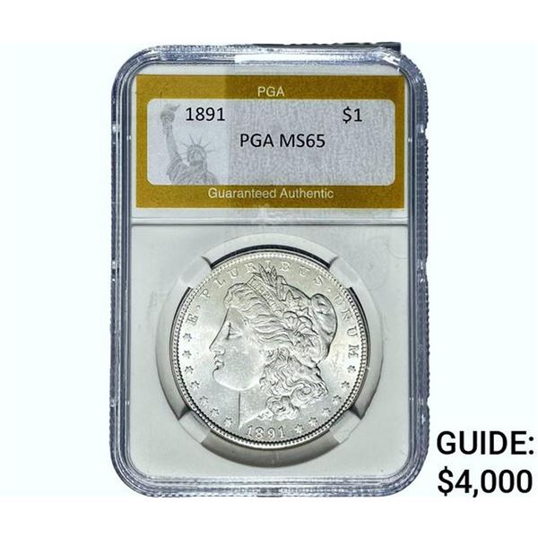 1891 Morgan Silver Dollar PGA MS65