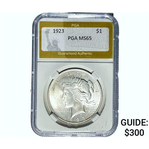 1923 Silver Peace Dollar PGA MS65