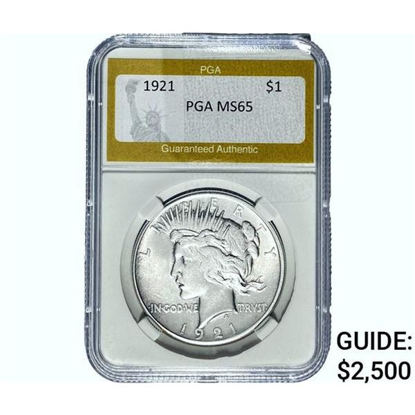 1921 Silver Peace Dollar PGA MS65
