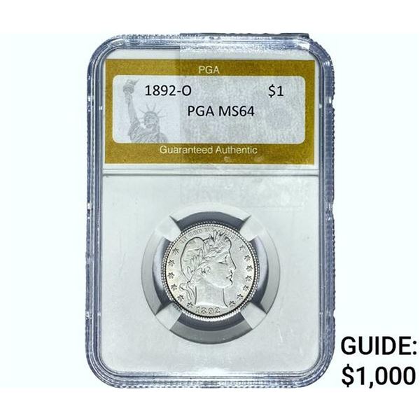 1892-O Barber Quarter PGA MS64