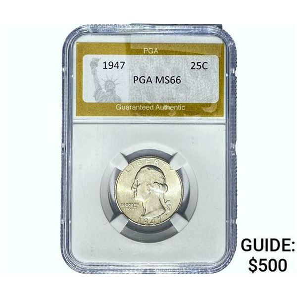 1947 Washington Silver Quarter PGA MS66