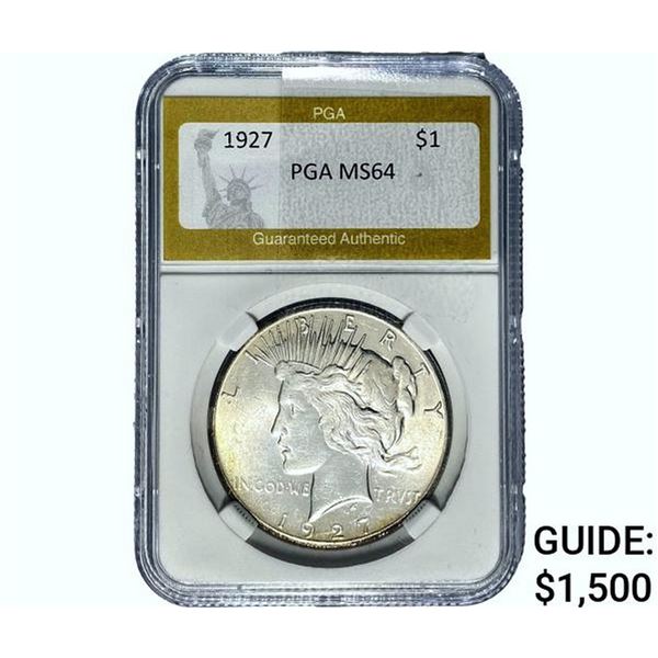 1927 Silver Peace Dollar PGA MS64