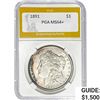 1891 Morgan Dollar PGA MS64+ SILVER