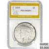 Image 1 : 1928 Peace Dollar PGA MS64+ SILVER