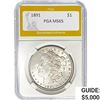 1891 Morgan Dollar PGA MS65 SILVER