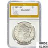 1891-CC Morgan Dollar PGA MS63 SILVER