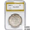 1889-S Morgan Silver Dollar PGA MS65