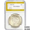 1927-D Peace Silver Dollar PGA MS63+