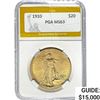 1910 $20 Saint-Gaudens PGA MS63