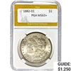 Image 1 : 1882-CC Morgan Silver Dollar PGA MS63+