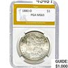 Image 1 : 1880-O Morgan Silver Dollar PGA MS63