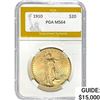 1910 $20 Saint-Gaudens PGA MS64