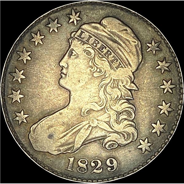 1829 Capped Bust Half Dollar LIGHTLY CIRCULATED