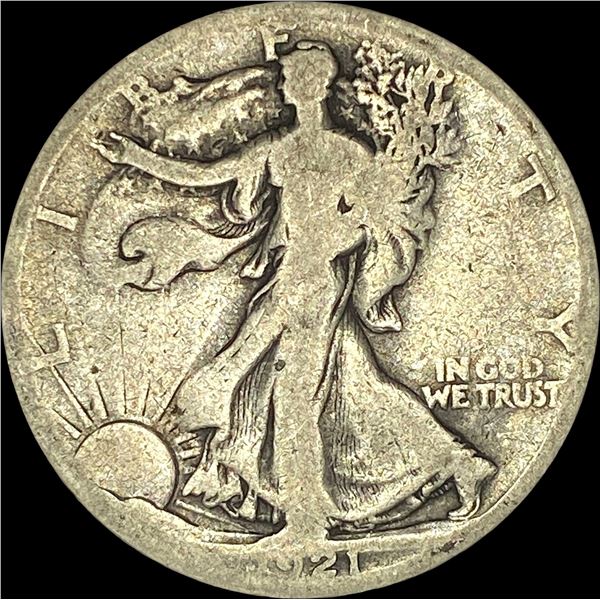 1921-S Silver Walking Liberty Half Dollar NICELY CIRCULATED