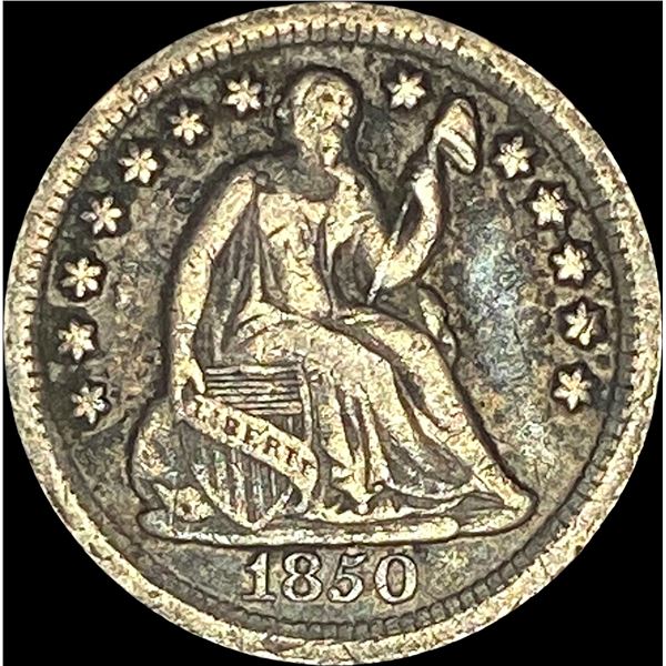 1850-O Silver Half Dime LIGHTLY CIRCULATED