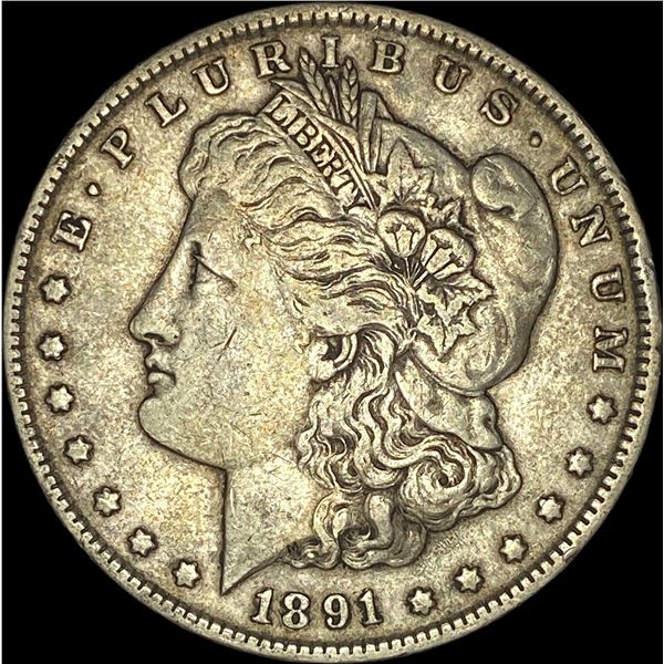 1891 Morgan Silver Dollar NEARLY UNCIRCULATED