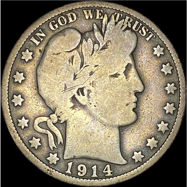 1914 Barber Half Dollar NICELY CIRCULATED