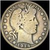 Image 1 : 1914 Barber Half Dollar NICELY CIRCULATED