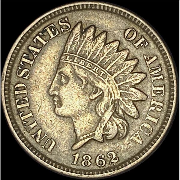 1862 Copper-Nickel Indian Head Cent NEARLY UNCIRCULATED