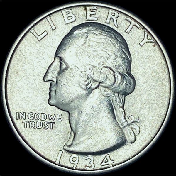 1934 Silver Washington Quarter CHOICE BU