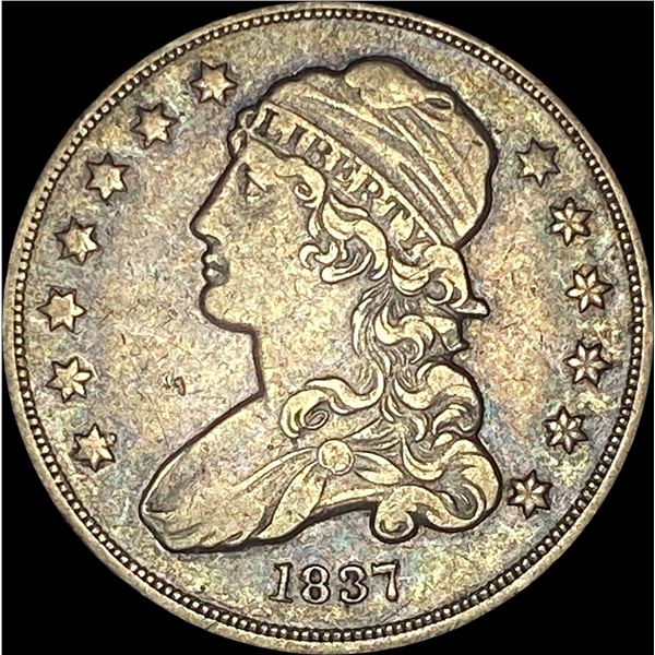 1837 Capped Bust Silver Quarter NEARLY UNCIRCULATED