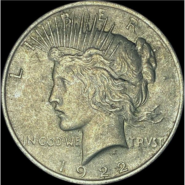 1922 Silver Peace Dollar CHOICE AU