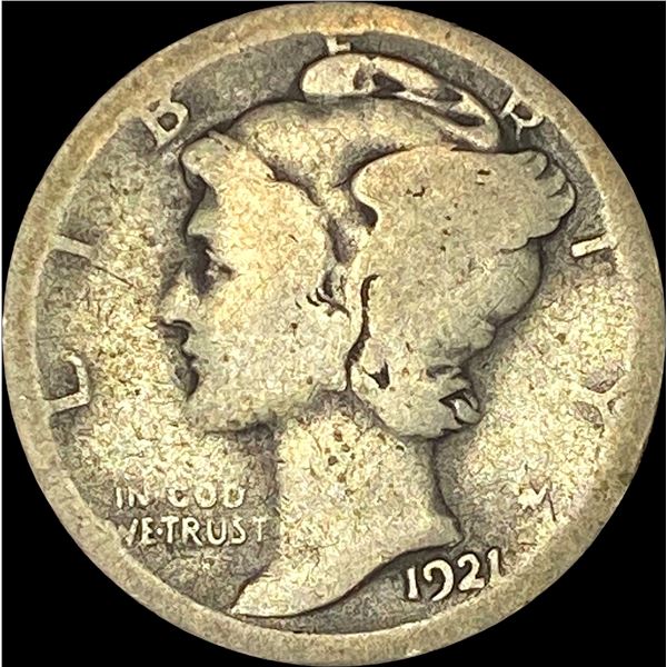 1921-D Silver Mercury Dime NICELY CIRCULATED