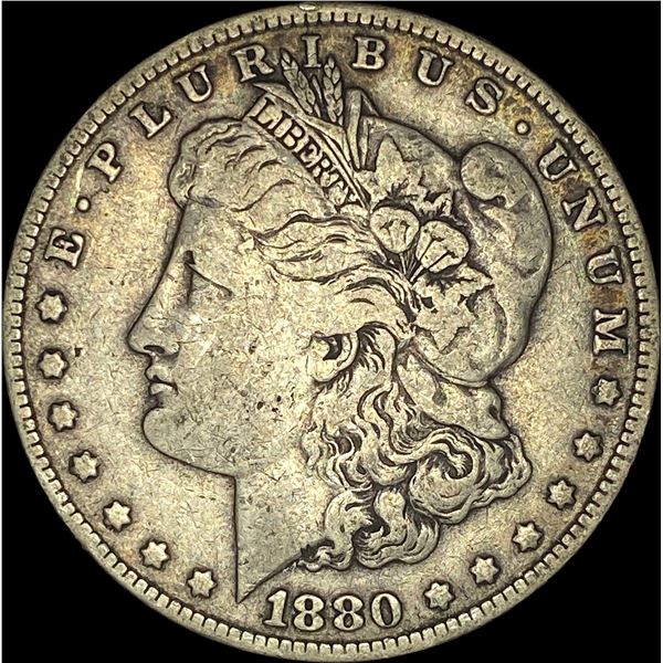 1880-o Micro o Silver Morgan Dollar NEARLY UNCIRCULATED