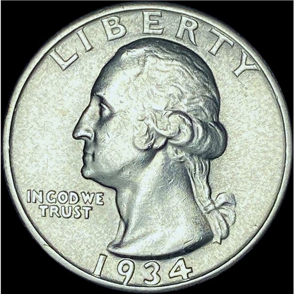 1934 Silver Washington Quarter CHOICE BU
