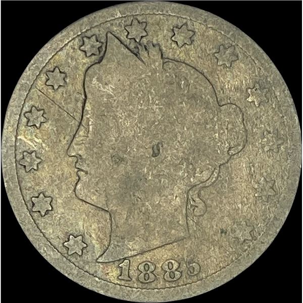 1885 Liberty Head Nickel No Cents NICELY CIRCULATED