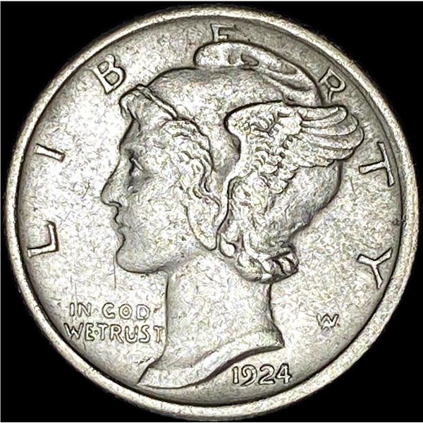 1924-S Silver Mercury Dime LIGHTLY CIRCULATED