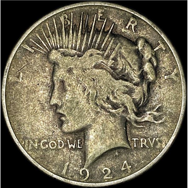 1924 Silver Peace Dollar NEARLY UNCIRCULATED
