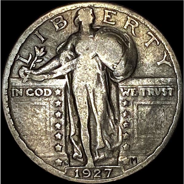 1927-S Silver Standing Liberty Quarter LIGHTLY CIRCULATED