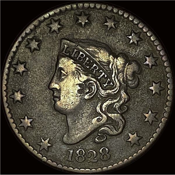 1828 Coronet Head Large Cent NEARLY UNCIRCULATED