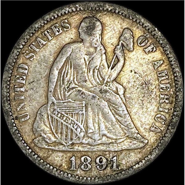 1891 Seated Liberty Dime CLOSELY UNCIRCULATED