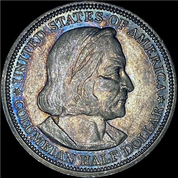 1892 Silver Columbian Expo Half Dollar CHOICE AU