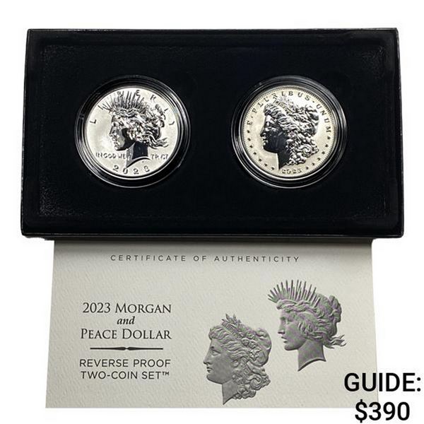2023 Morgan & Peace Dollar Reverse Proof Set