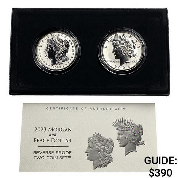 2023 Morgan & Peace Dollar Reverse Proof Set