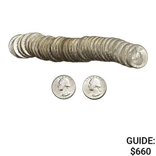 1961 Washing Quarters roll of [37] coins