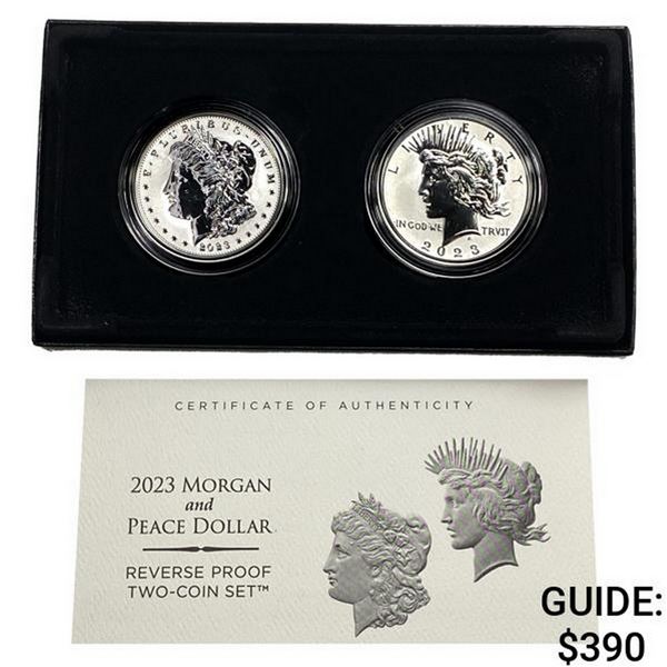 2023 Morgan & Peace Dollar Reverse Proof Set