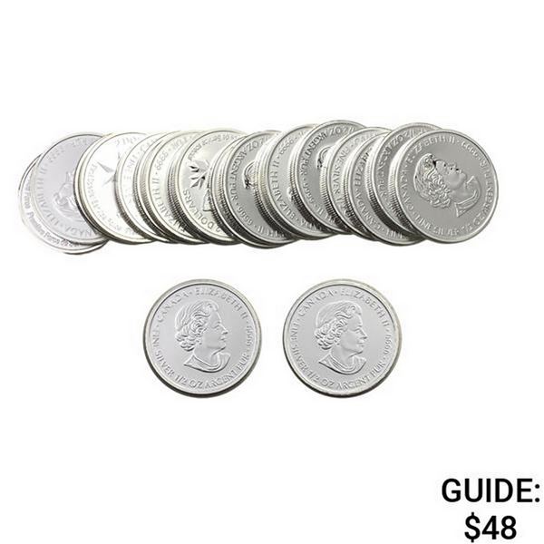 2015 Silver $2 Canada roll of [20] coins