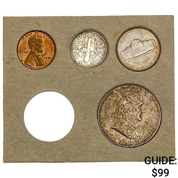 1955 U.S. 1C,10C,5C,50C Proof Set